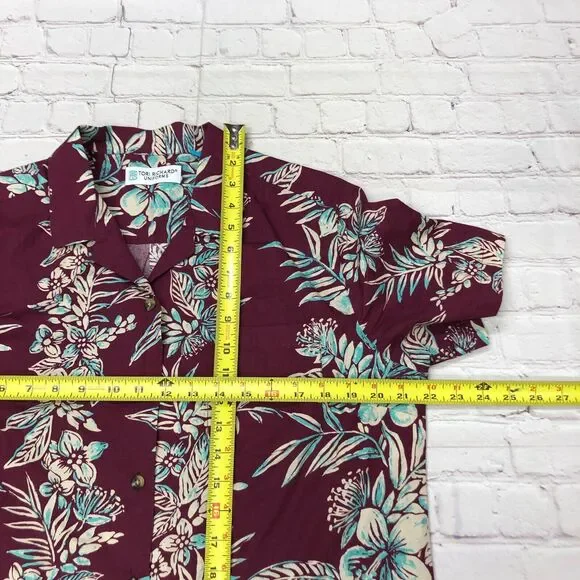 Tori Richard Uniforms Women Hawaiian Button Shirt Top Size Large Floral B260 -29 - Picture 4 of 12